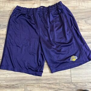 Adidas Los Angeles LA Lakers Mesh Basketball‎ Shorts Mens Size Large No Pockets
